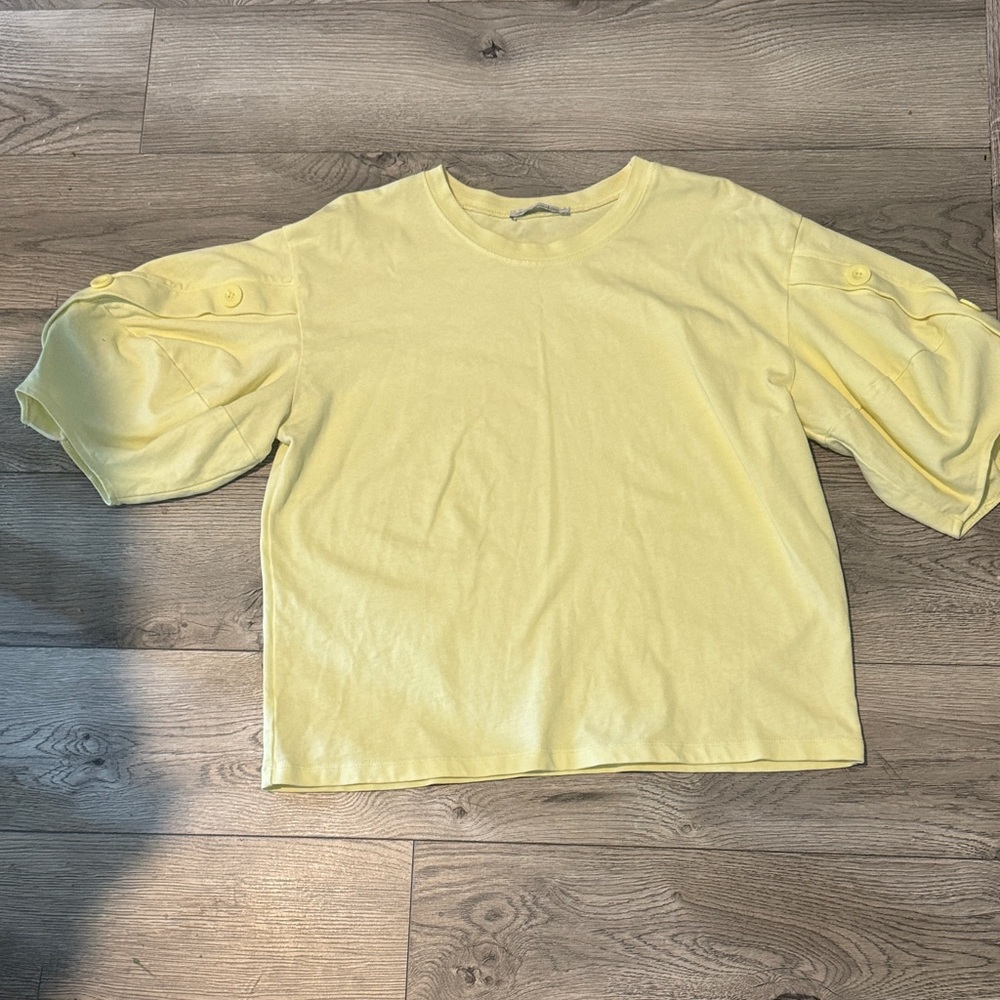Zara Soft Yellow Women's Top
